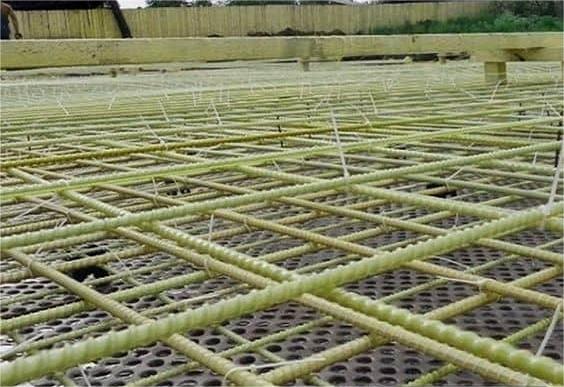 GFRP rebar road and pavement application